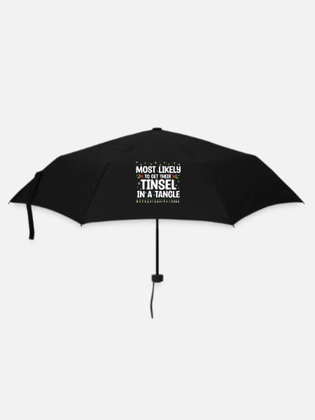 Christmas Quote, Funny Christmas Quote - Umbrella (small) - black