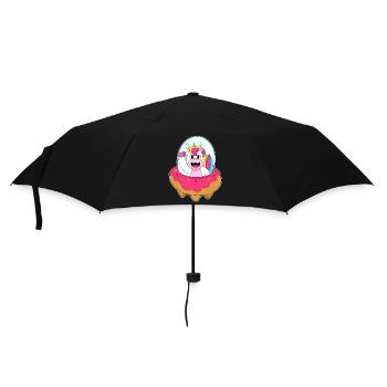 Unicorn Spaceship Space - Umbrella (small) - black - Front