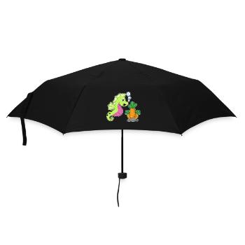 Seepferdchen Karotte - Regenschirm (klein) - Schwarz - Vorne