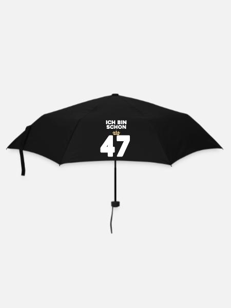 ICH BIN 37 - Regenschirm (klein) - Schwarz