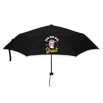 Ich Bin Die Braut Einhorn Jga - Regenschirm (klein) - Schwarz - Vorne