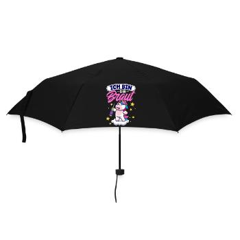 Ich Bin Die Braut Einhorn Jga - Regenschirm (klein) - Schwarz - Vorne