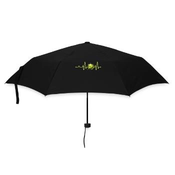 Tennis Heartbeat Sports Player Coach Fans Love - Umbrella (small) - black - Front