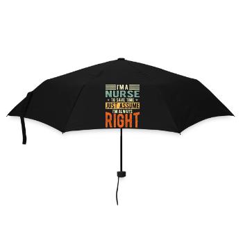 Krankenschwester - Regenschirm (klein) - Schwarz - Vorne