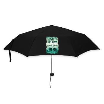 Einzigartig seit 1951 - Regenschirm (klein) - Schwarz - Vorne