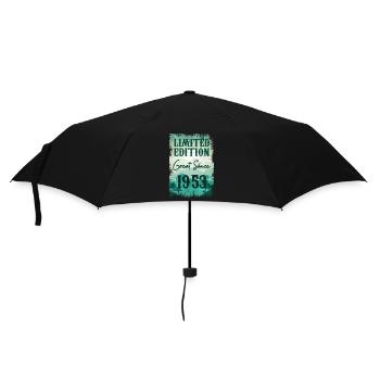 Einzigartig seit 1953 - Regenschirm (klein) - Schwarz - Vorne
