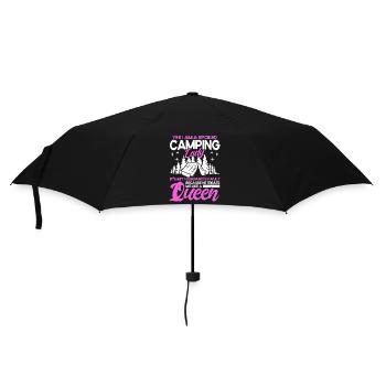 Camping Geschenk Lustiger Spruch für Camper - Regenschirm (klein) - Schwarz - Vorne