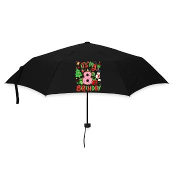 Es Ist Mein 8 Geburtstag Schneemann Weihnachten - Regenschirm (klein) - Schwarz - Vorne