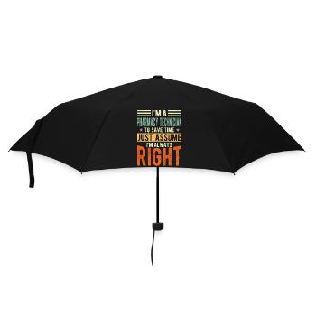 Pharmacy technician - Umbrella (small) - black - Front
