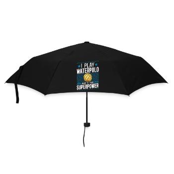 Water Polo Vintage I Play Water - Regenschirm (klein) - Schwarz - Vorne