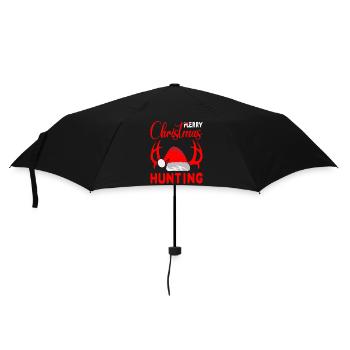 Merry Christmas Hunting Outfit - Regenschirm (klein) - Schwarz - Vorne