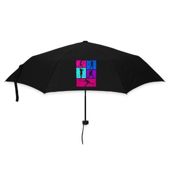 Tennisspieler Silhouette Trainer Fan Sport - Regenschirm (klein) - Schwarz - Vorne