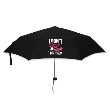 Athlète féminine de lutte - Parapluie standard - noir - Devant