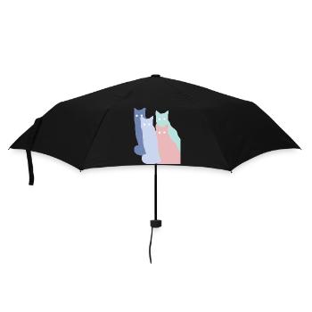 Chats pastels - Parapluie standard - noir - Devant