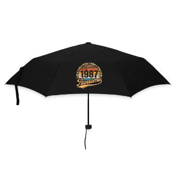 1987 Birthday Retro Vintage born in 1987 - Umbrella (small) - black - Front
