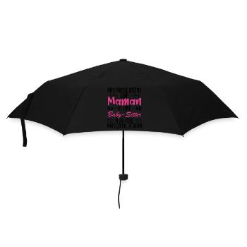 pas facile d'être une maman et une Baby-sitter. - Parapluie standard - noir - Devant