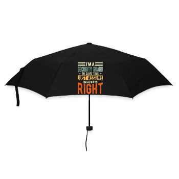 Security officer - Umbrella (small) - black - Front