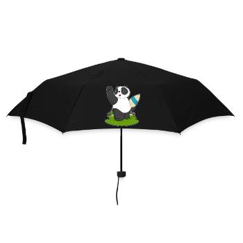 Été de planche de surf panda - Parapluie standard - noir - Devant