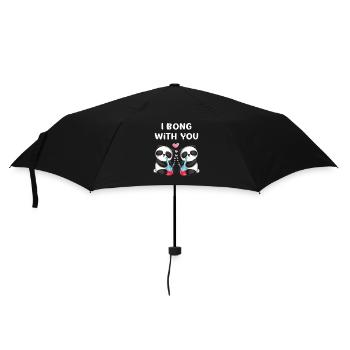 I bong with you in love panda bears cute - Umbrella (small) - black - Front