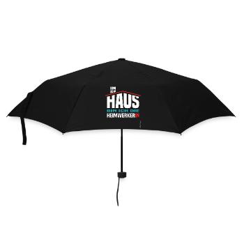 Lustiges Haus das Frauen Beruf Bauherrin stolze - Regenschirm (klein) - Schwarz - Vorne