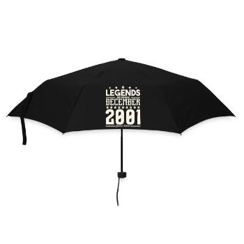 Legenden werden im Dezember 2001 geboren.Geschenkjubiläum - Regenschirm (klein) - Schwarz - Vorne