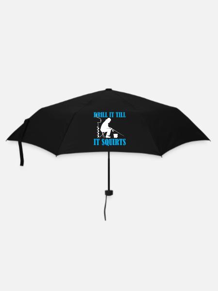 Ice Fishing - Drill It Till It Squirts - Umbrella (small) - black