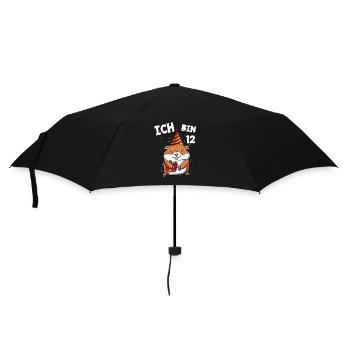 Ich bin 12 Jahre Hamster 12. Geburtstag - Regenschirm (klein) - Schwarz - Vorne