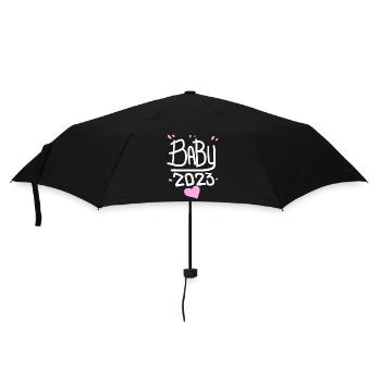 Bébé 2023 - Naissance Enceinte 2023 Grossesse - Parapluie standard - noir - Devant