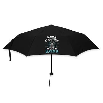Gnomes de jardin Gnome Amant Drôle de Gnome Jardinage - Parapluie standard - noir - Devant