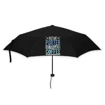 Porter Coffee Quote - Umbrella (small) - black - Front