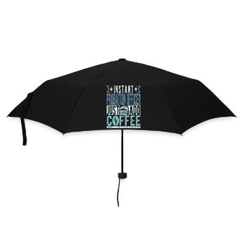 Bewährungshelfer Kaffee Spruch - Regenschirm (klein) - Schwarz - Vorne