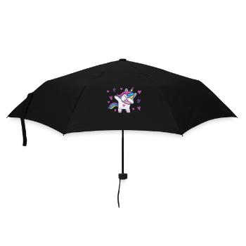 Drôle de débauche Licorne Amants Cœur Valentine - Parapluie standard - noir - Devant
