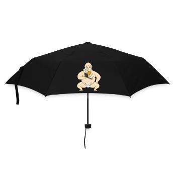 Samurai Funny Fun Naked - Umbrella (small) - black - Front