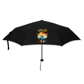 Juillet 1941 Anniversaire Vintage Happy Birthday - Parapluie standard - noir - Devant