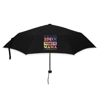 Beste Mama - Regenschirm (klein) - Schwarz - Vorne