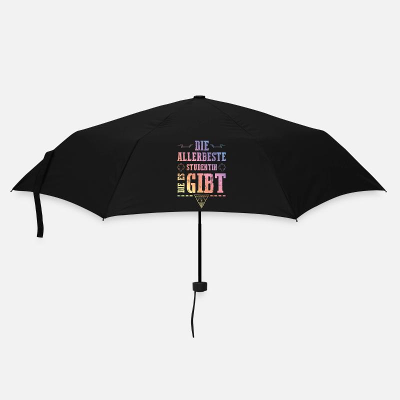 Allerbeste Studentin - Regenschirm (klein) - Schwarz