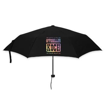 Premium Koch - Regenschirm (klein) - Schwarz - Vorne