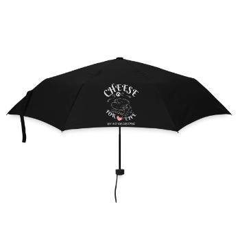 Cheese is for Life - Cheese Lovers Apparel - Umbrella (small) - black - Front
