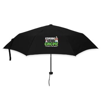 Gnomes de jardin Gnome Amant Drôle de Gnome Jardinage - Parapluie standard - noir - Devant