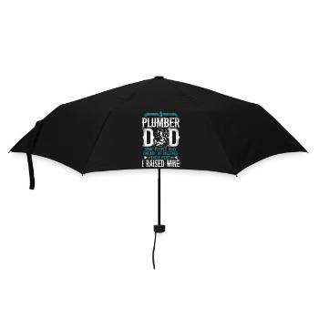 Plumbing Plumber Dad Vintage - Umbrella (small) - black - Front