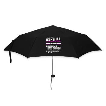 Sortie asexuelle asexuée - Parapluie standard - noir - Devant