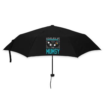 Leveled Up to Mumsy Gamer Mom Gaming Mommy Family - Umbrella (small) - black - Front