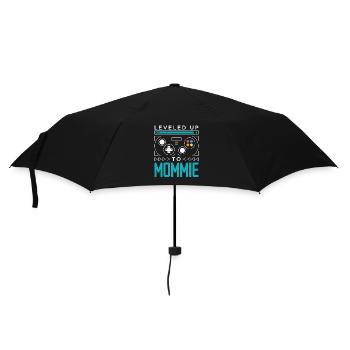 Leveled Up to Mommie Gamer Mom Gaming Mommy Family - Umbrella (small) - black - Front