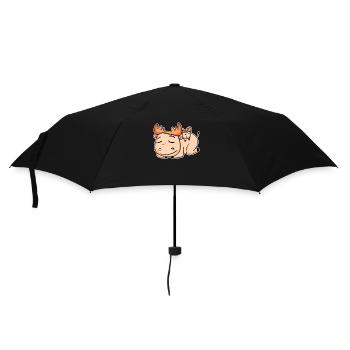 Élan avec bébé orignal - Famille - Parapluie standard - noir - Devant