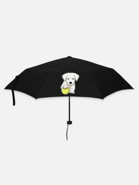 Hundewelpe Tennis Tennisball - Regenschirm (klein) - Schwarz