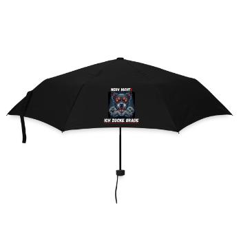 Nerv nicht - Ich zocke grade (Hund) 3 - Regenschirm (klein) - Schwarz - Vorne