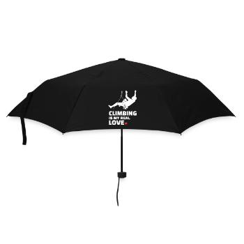 I love climbing for all mountain lovers - Umbrella (small) - black - Front