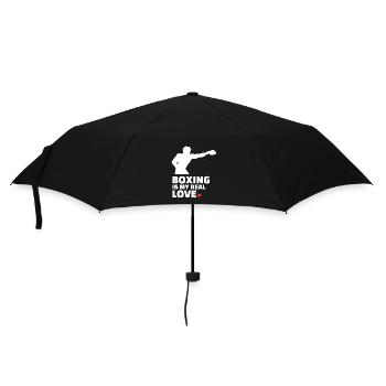 Ich Liebe Boxen Für Alle Boxer Und Boxliebhaber. - Regenschirm (klein) - Schwarz - Vorne