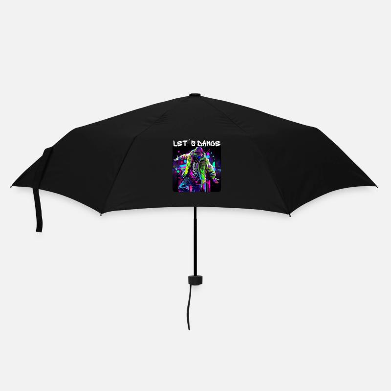 Un homme en graffiti danse dans Disco 1 - Parapluie standard - noir