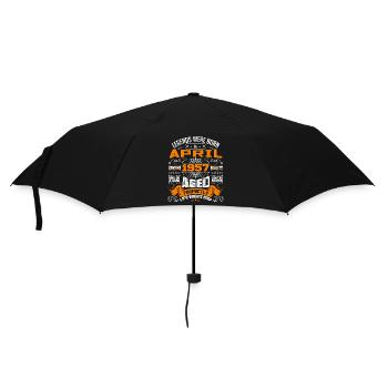 Legends Were Born In April 1957 | vintage - Parapluie standard - noir - Devant